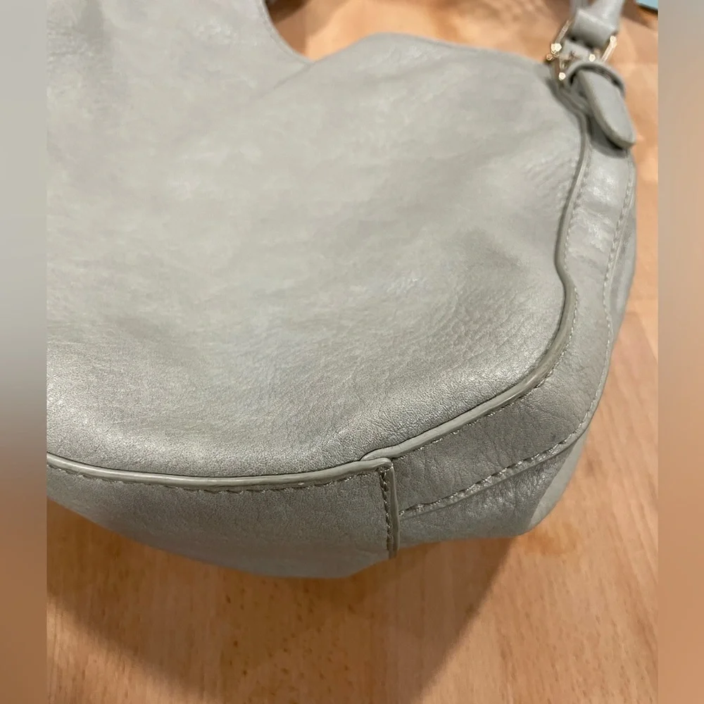 Grey Hobo Bag good condition non branded with gold detail